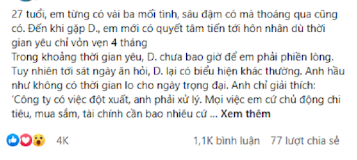 Đúng ngày ăn hỏi phát hiện chú rể đã 2 con, nhờ dòng tin nhắn cũ mà anh thoát nạn”-1