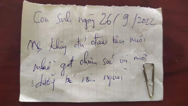 Bé gái 10 ngày tuổi bị bỏ rơi kèm lời nhắn thương tâm của người mẹ-2