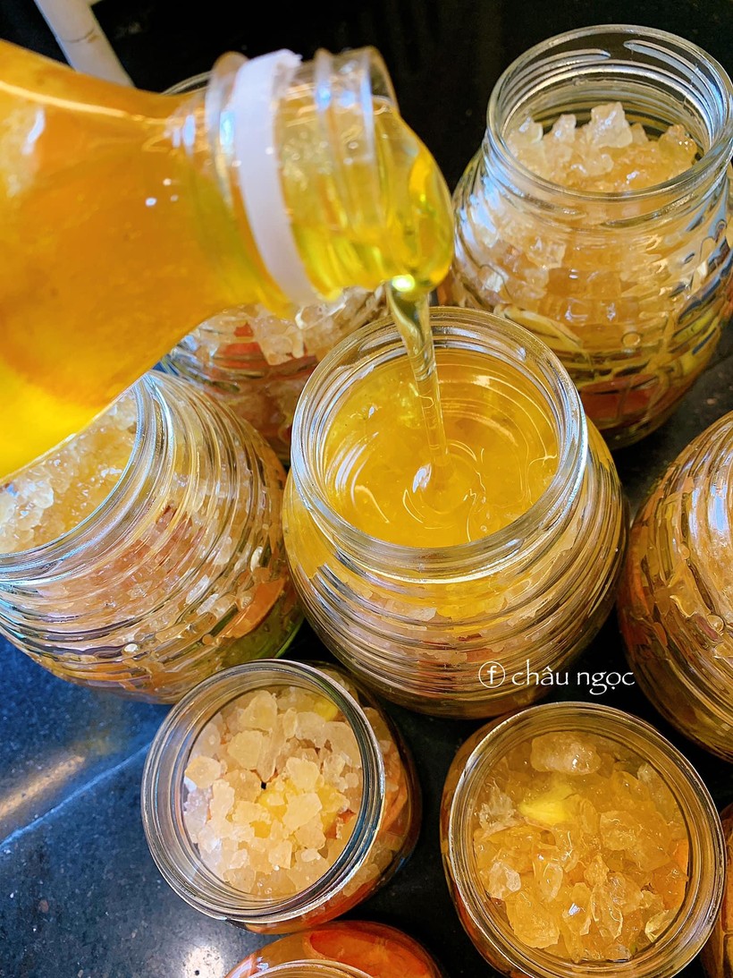 Cách ngâm chanh đào mật ong trị ho khi thời tiết giao mùa-7