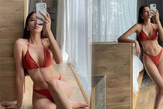 Hoàng Thùy khoe body bốc lửa, thành quả sau gần một năm ăn chay