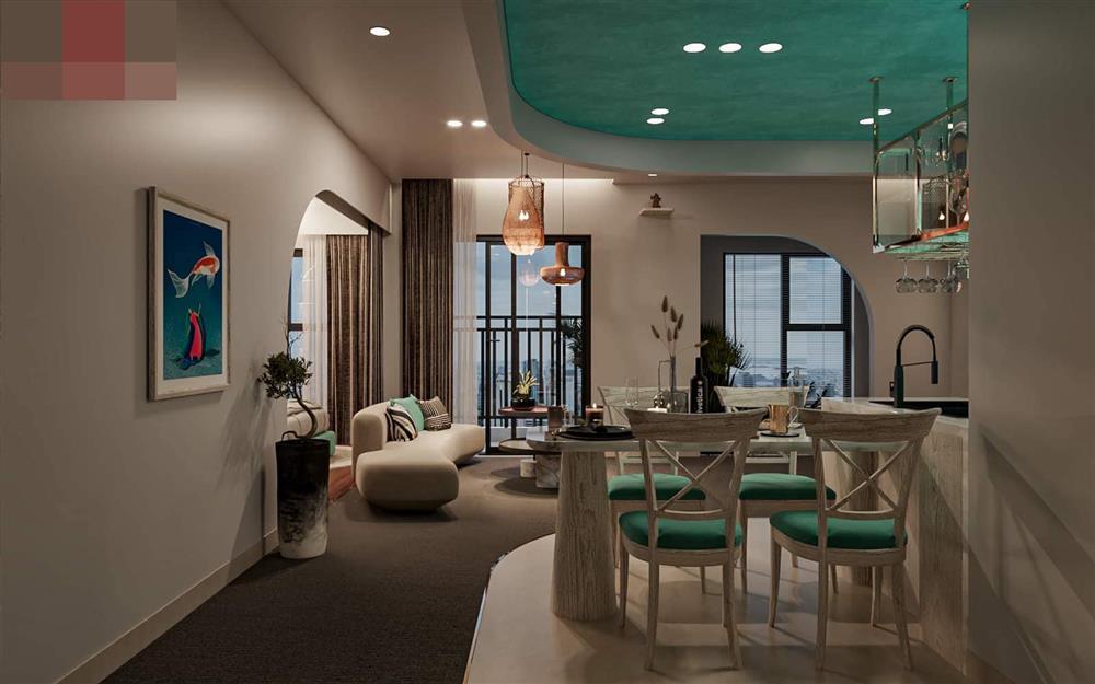 Căn hộ 55m2 ở Bình Dương mang màu xanh mát mẻ, đẹp mê mẩn-2