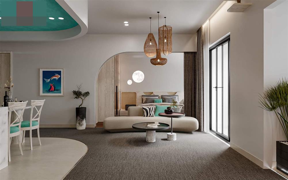 Căn hộ 55m2 ở Bình Dương mang màu xanh mát mẻ, đẹp mê mẩn-3