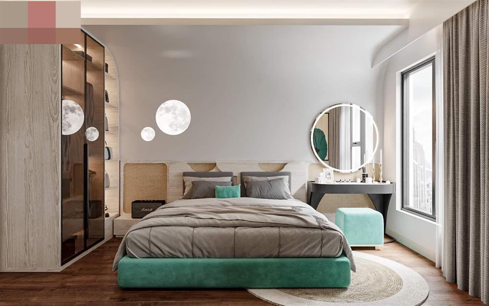 Căn hộ 55m2 ở Bình Dương mang màu xanh mát mẻ, đẹp mê mẩn-7