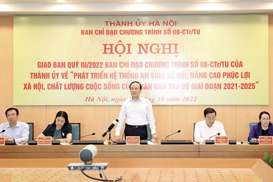 Ban Chỉ đạo Chương trình số 08-CTr/TU của Thành uỷ giao ban quý III/2022