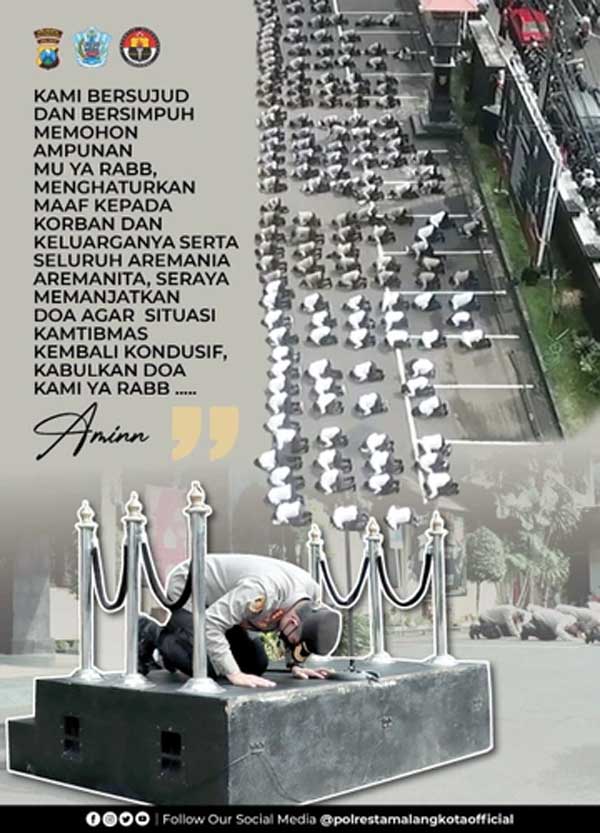 Cảnh sát Indonesia quỳ gối xin lỗi vì thảm kịch khiến 131 người chết-2