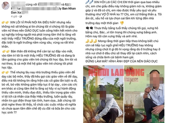 Hiệu trưởng bị tố ham gái, tán tỉnh giáo viên nữ lên tiếng-1