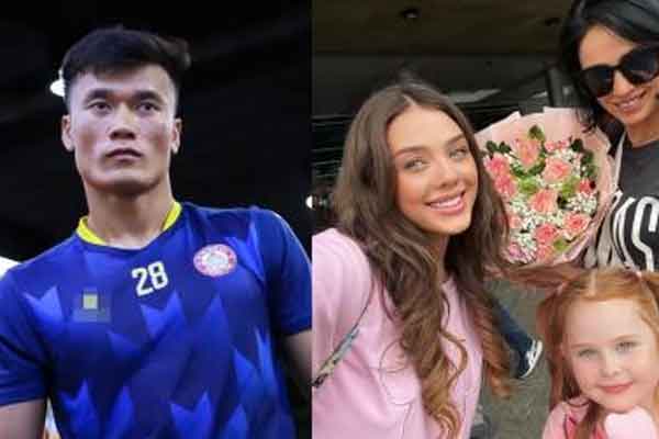 Mẹ vợ thủ môn Bùi Tiến Dũng ra sân cổ vũ con rể thi đấu-7