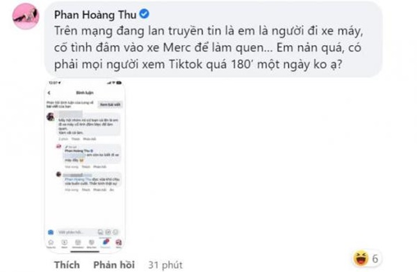 Hoa hậu Phan Hoàng Thu va chạm giao thông, lên tiếng khi bị nghi cố tình đâm vào xe hơi sang chảnh để làm quen-5