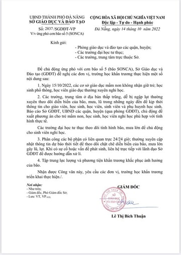 Đà Nẵng, Huế cho học sinh nghỉ học do mưa lũ-2