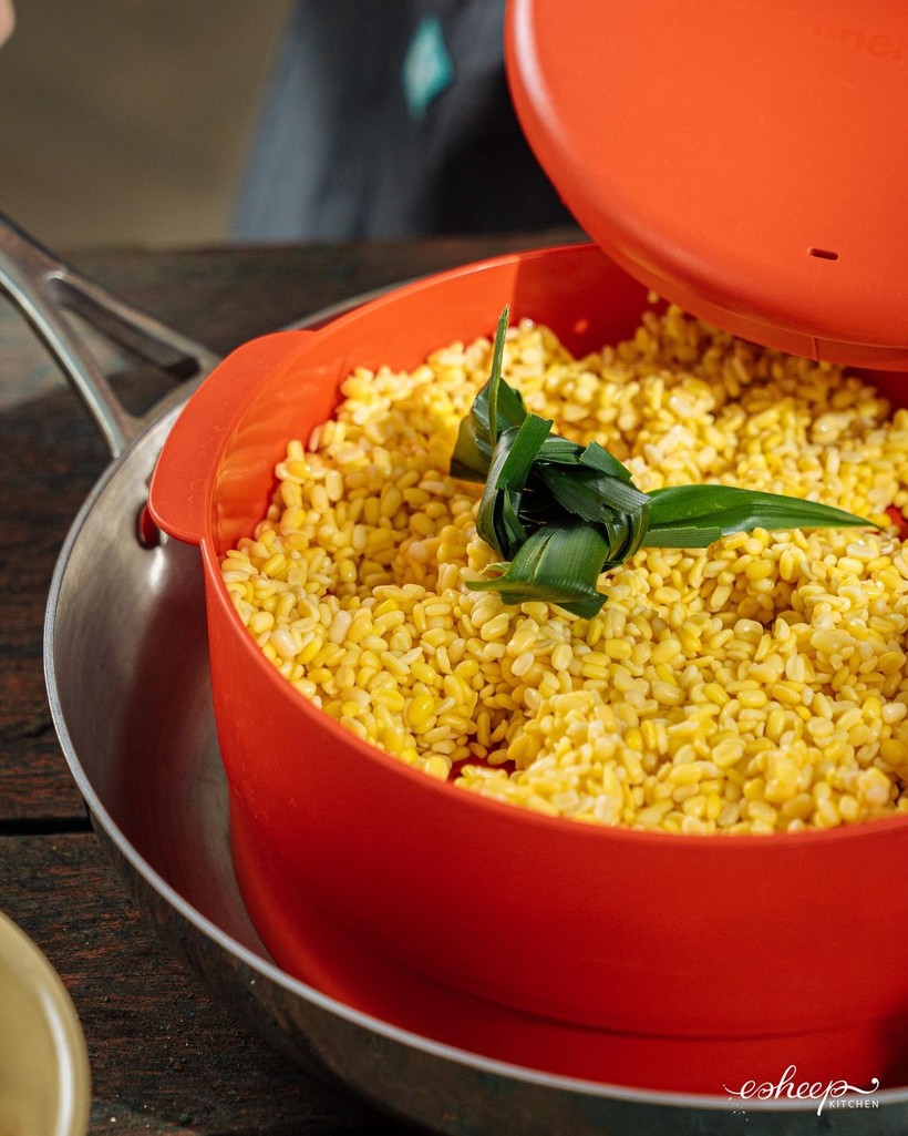 Cách nấu xôi cốm và chè cốm hạt sen chuẩn vị Hà Nội-2