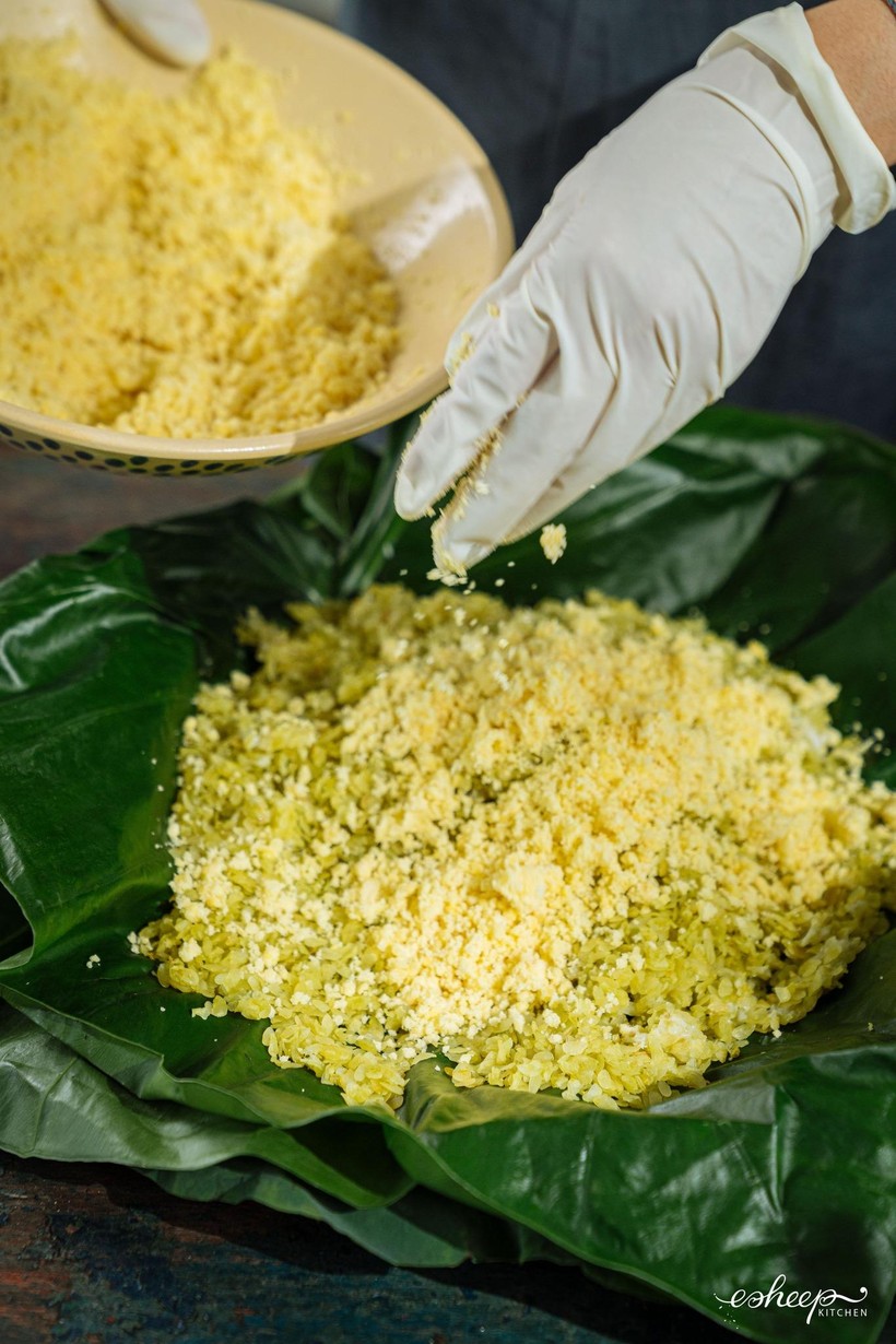 Cách nấu xôi cốm và chè cốm hạt sen chuẩn vị Hà Nội-9