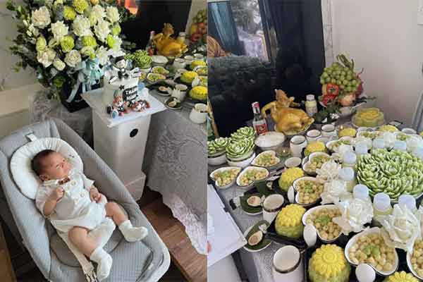 Hotboy có tên độc nhất bóng đá Việt Nam hạnh phúc khoe ảnh tiệc đầy tháng của con đầu lòng-8