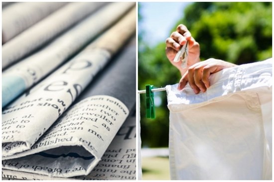 Lót giấy báo cũ dưới dây phơi quần áo có tác dụng cực hay, ai biết rồi đều muốn thực hành liền