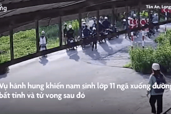 Camera ghi cảnh nhóm người đánh chết nam sinh lớp 11