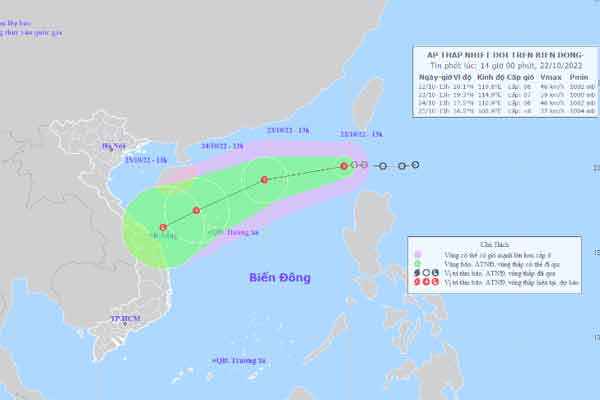 Áp thấp nhiệt đới đi vào Biển Đông, miền Trung có mưa lớn-1
