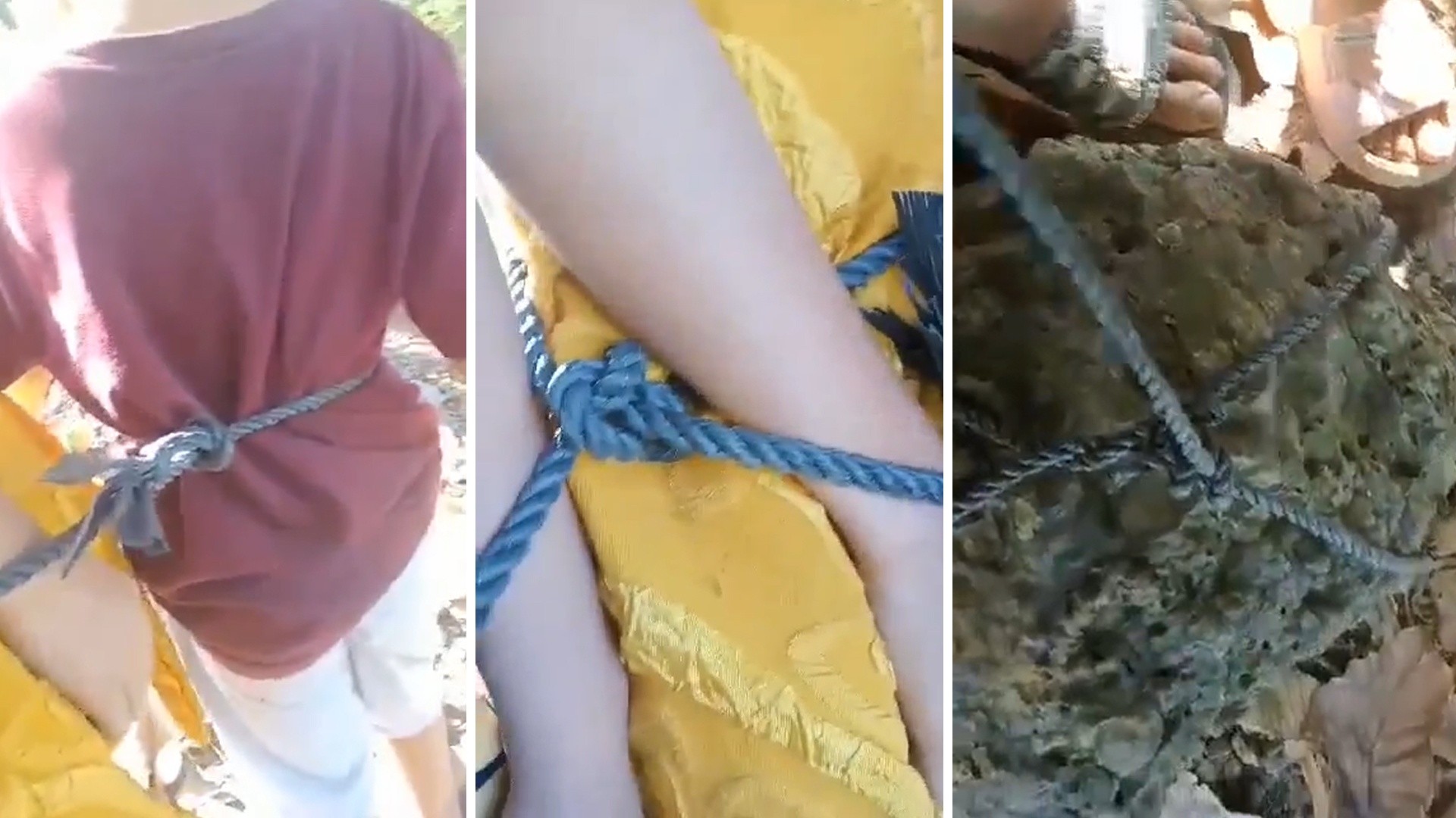 Thông tin ban đầu vụ clip người cha cột dây thừng buộc tảng đá vào 3 con nhỏ cạnh suối ngập nước ở Tây Ninh-2