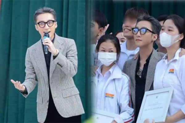 Học sinh phấn khích la hét, reo hò khi Sơn Tùng M-TP về thăm trường cũ-1