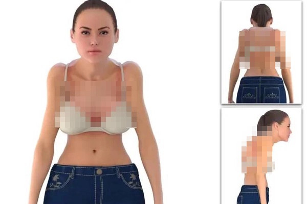 Nhìn người mẫu 3D này, chị em sẽ biết ngay tác hại của việc mặc 1 chiếc áo ngực không phù hợp-2