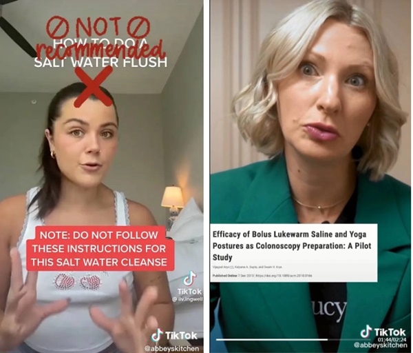 Trào lưu xả sạch cơ thể bằng nước muối trên Tiktok: Một loạt tác dụng phụ đang rình rập-2