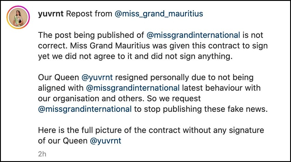 Lại thêm ồn ào về Miss Grand International 2022: Á hậu 5 bị ép buộc từ bỏ danh hiệu, Thiên Ân có khả năng lên thay thế?-2