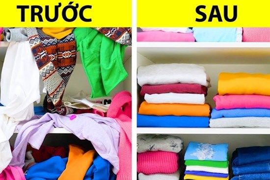 Cách gấp quần áo để không bị nhăn, lại tiết kiệm gấp đôi, gấp ba diện tích tủ chứa
