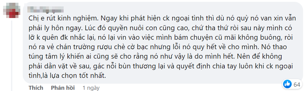 Tôi cay đắng khi phát hiện bạn bè chồng ủng hộ, tạo điều kiện” cho chồng tôi đi ngoại tình-4