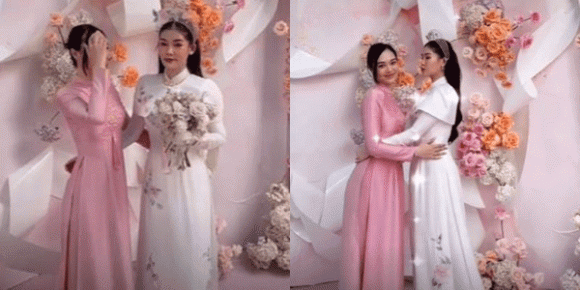 Hoa hậu Lê Âu Ngân Anh lộng lẫy trong lễ vu quy bí mật, nhà trai đón dâu bằng siêu xe bạc tỉ-2