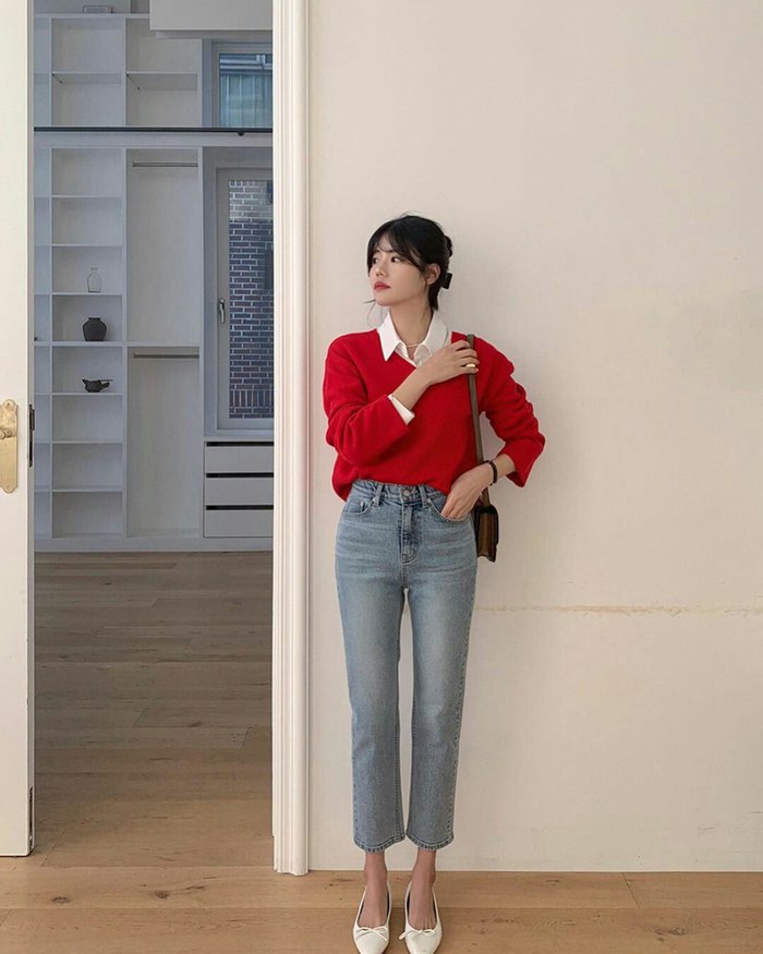 Mùa thu diện quần jeans ống đứng theo 10 cách này, chị em sẽ trở nên nổi bật hơn-6