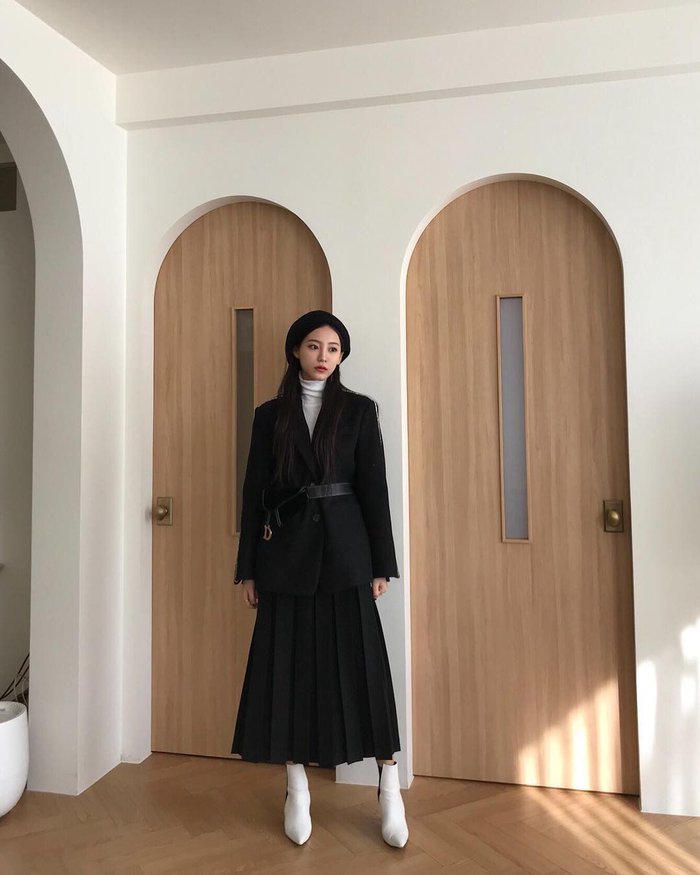 10 chiêu phối chân váy dài cực sang cho mùa thu đông 2022-8