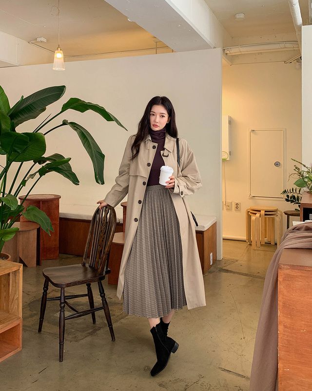 10 chiêu phối chân váy dài cực sang cho mùa thu đông 2022-9