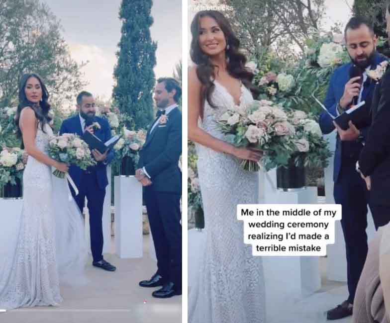 Đang đứng trên sân khấu làm lễ, cô dâu lập tức cho hoãn cưới” một lúc vì sự cố khó đỡ-2