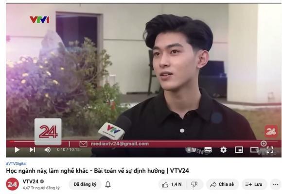 Ngoại hình đời thường của trai đẹp vừa gây sốt trên sóng VTV-1