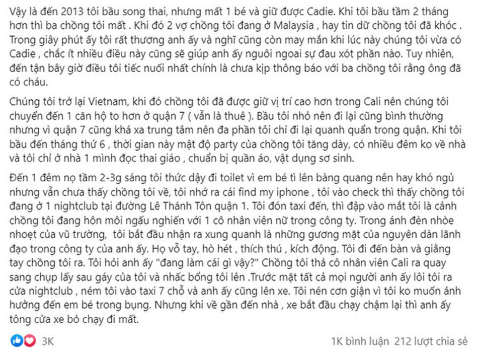Elly Trần tiếp tục đăng đàn, tố chồng ngoại tình với nhân viên khi cô mang thai con đầu lòng-3