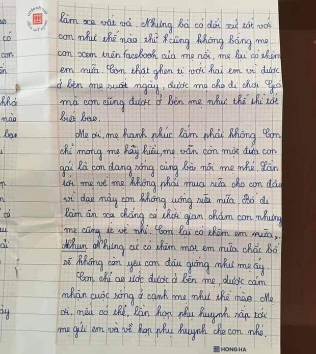 Bức thư gửi mẹ của cô bé lớp 5 khiến người đọc rơi nước mắt-3