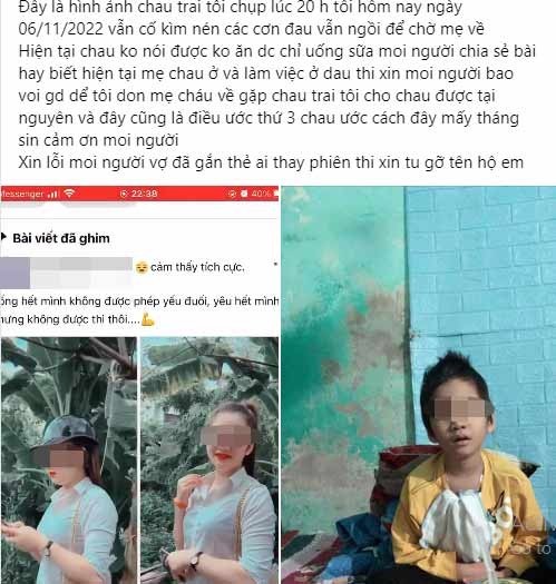 Khoảnh khắc bé trai 5 tuổi mắc ung thư giai đoạn cuối mỉm cười hạnh phúc trong vòng tay mẹ: Mẹ đã về ôm con-1