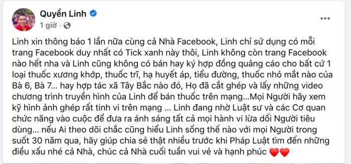 Bị mạo danh hình ảnh, MC Quyền Linh quyết nhờ pháp luật vào cuộc-2