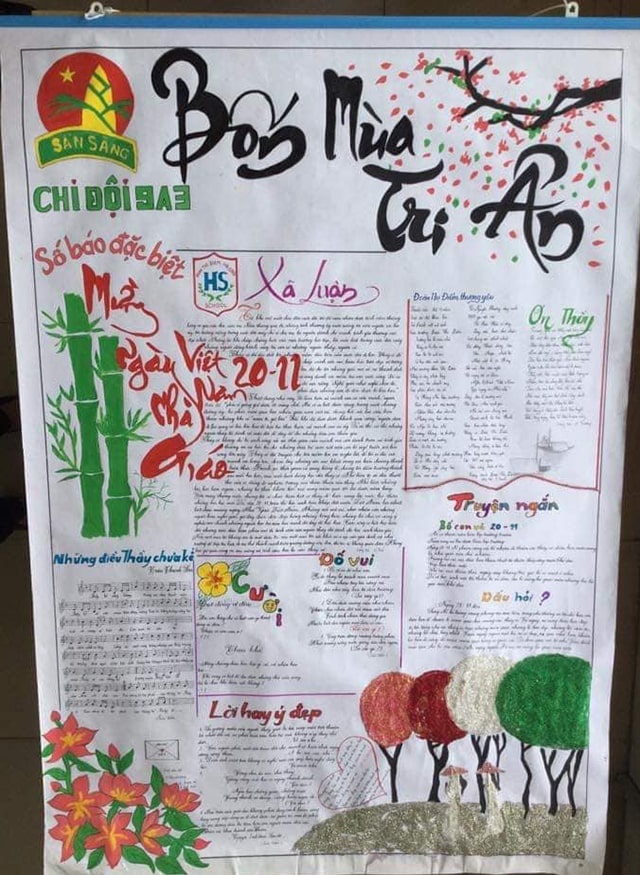 Hướng dẫn làm báo tường 20/11 đơn giản nhưng thành quả đẹp miễn chê, giật giải của trường chỉ là chuyện nhỏ-7