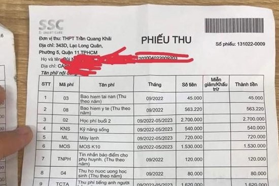 THPT Trần Quang Khải bị phản ánh có dấu hiệu lạm thu, Hiệu trưởng nói gì?