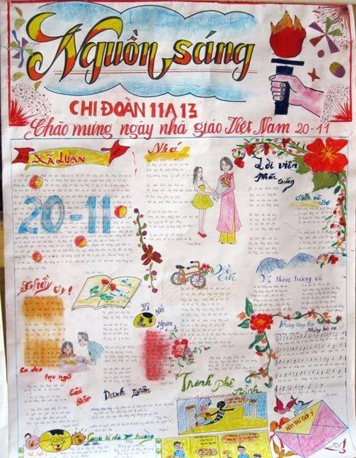 Những mẫu báo tường Ngày 20/11 tri ân thầy cô-20