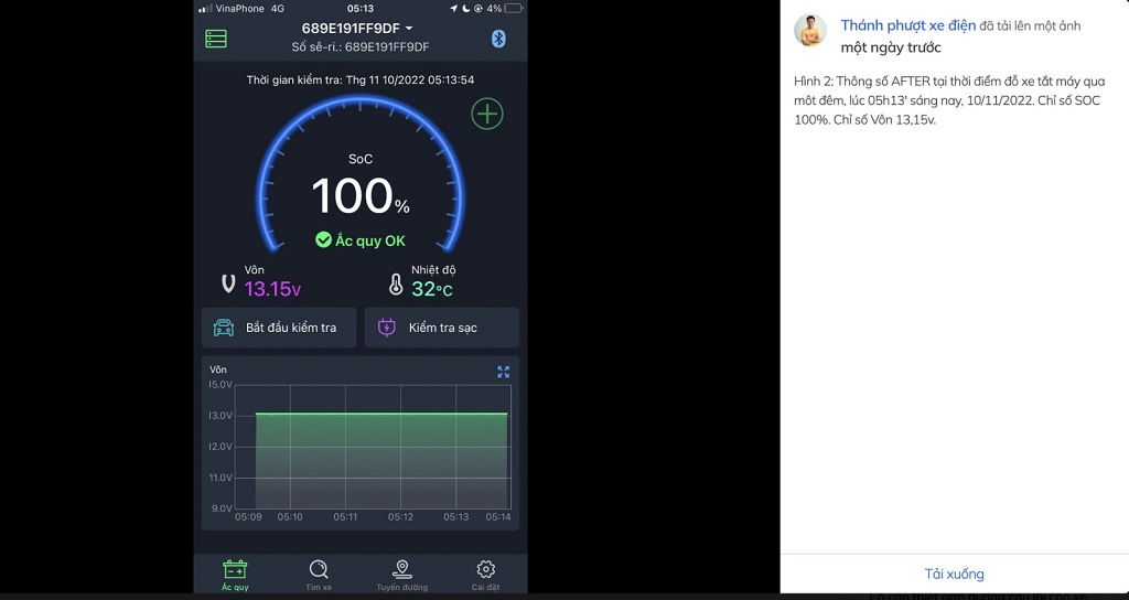 Chủ xe VF e34 yêu thích dịch vụ nâng cấp phần mềm, thay ắc quy miễn phí-3