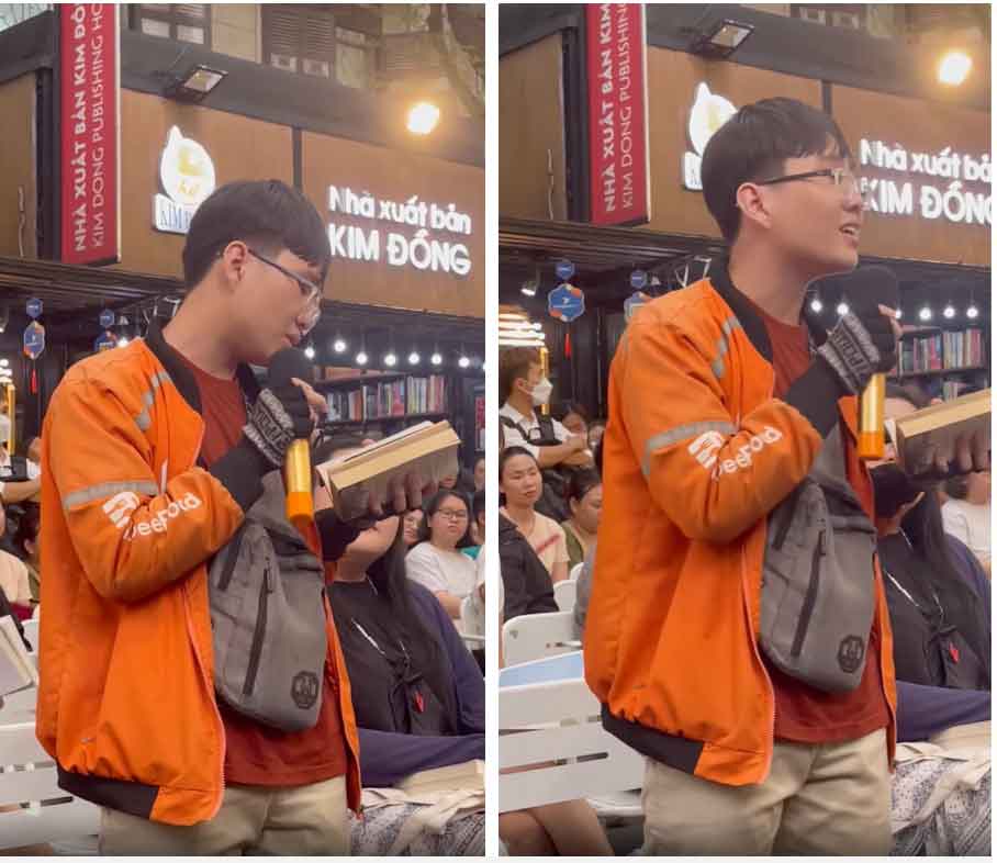 Chàng shipper gây sốt khi nói tiếng Pháp tại sự kiện sách: Ngoài đời làm 12 tiếng/ngày, chỉ về nhà sau 21 giờ đêm-1