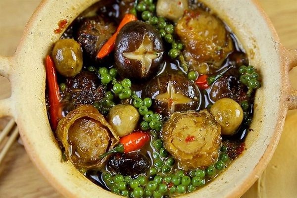 Đổi vị với món nấm kho tiêu chay-5