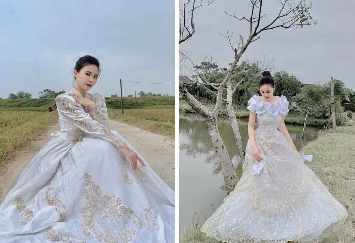 Cô gái mặc lại váy cưới của mẹ gây chú ý: Kỉ niệm vô giá mẹ từng không cho mình đụng vào”-5