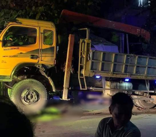 Đâm trực diện vào xe cần cẩu, 3 thanh niên đi xe máy tử vong tại chỗ-1