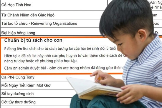 Con mới 5 tuổi, ông bố Hà Nội gây choáng vì chuẩn bị toàn sách về nhân sinh