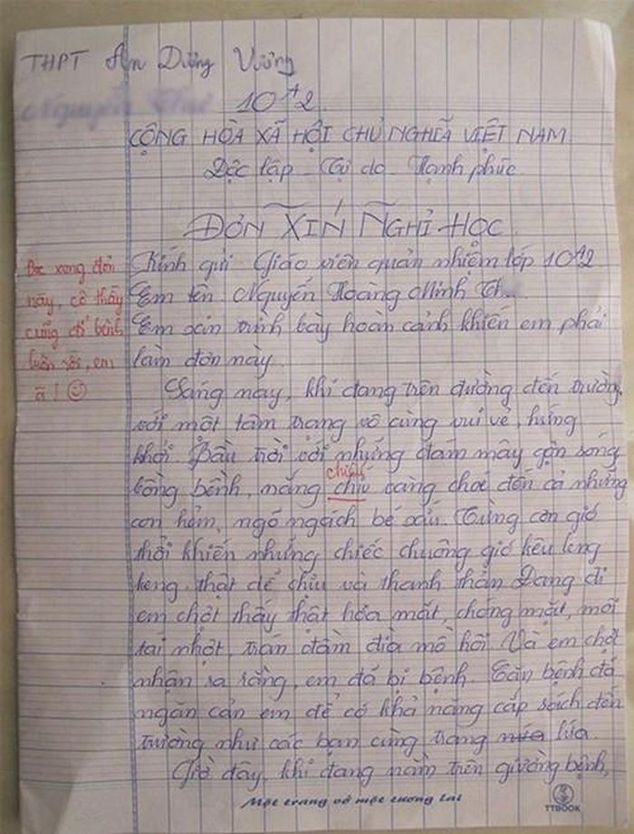 Nam sinh viết đơn với lý do bá đạo khiến dân mạng cười nghiêng ngả-7