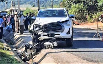 Trưởng công an thị trấn lái ôtô gây tai nạn làm 2 người chết-1