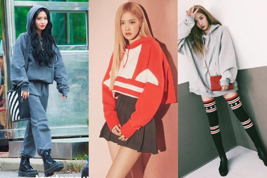 Học dàn sao Kbiz mix đồ với hoodie siêu chất