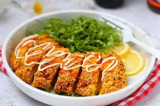 Cách làm món thịt chiên phô mai bằng nồi chiên không dầu, vị thơm ngon, giòn rụm ai cũng thích