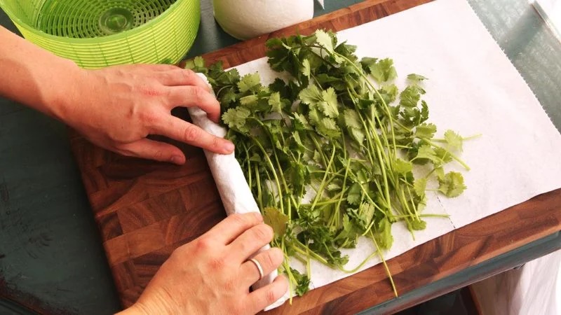 Rau mùi mua về nhanh thối, hỏng: Làm thêm bước này để nửa năm rau mùi vẫn tươi ngon, xanh mơn mởn-1